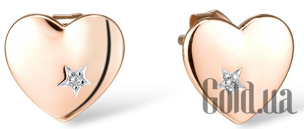 

Серьги-гвоздики Lurie Jewelry, Золотые серьги с бриллиантами