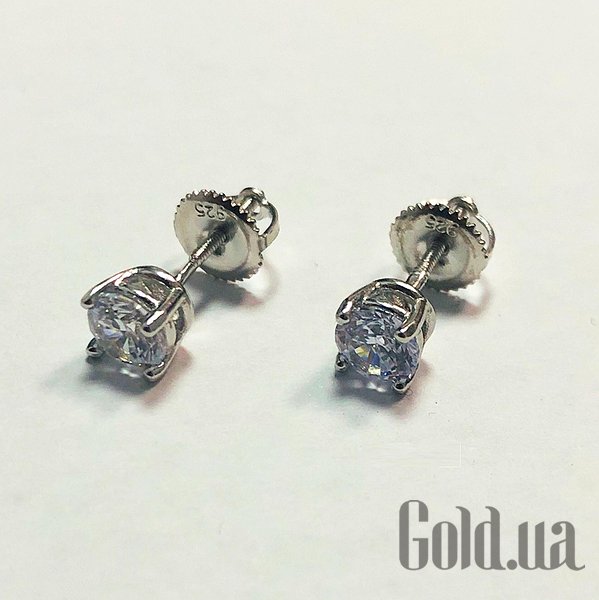 

Серьги-гвоздики Silvex925, Серебряные серьги с куб. циркониями