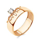 Женское золотое кольцо с куб.цирконием, 1512556