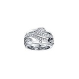 Pierre Cardin Серебряное обручальное кольцо с куб. циркониями, 1516908