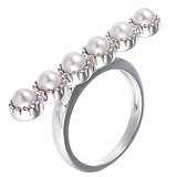 Женское серебряное кольцо с жемчугом, 1609836