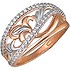 SOKOLOV Женское серебряное кольцо с куб. циркониями в позолоте - фото 1