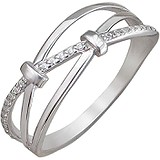 Женское серебряное кольцо с куб. циркониями, 1619564