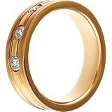 Золотое обручальное кольцо с бриллиантами, 1673068