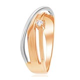 Женское золотое кольцо с куб. цирконием