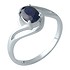 Женское серебряное кольцо с сапфиром - фото 1