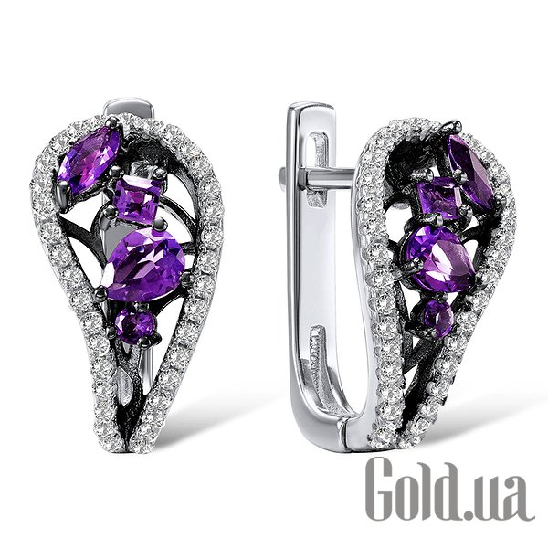 

Серьги Lurie Jewelry, Серебряные серьги с куб. циркониями