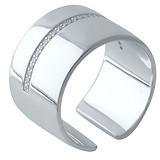 Серебряное обручальное кольцо с куб. циркониями, 1720428