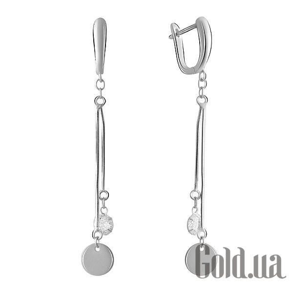 

Серьги с подвесками Fresh Jewelry, Серебряные серьги с куб. циркониями