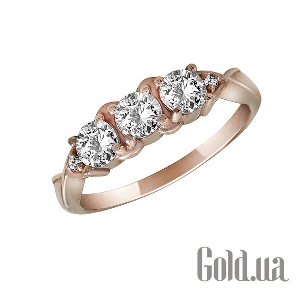 

Обручальное кольцо Украина, Золотое обручальное кольцо с куб. циркониями, 17