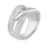 Женское серебряное кольцо с куб. циркониями, 1771372
