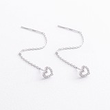 Серебряные серьги с куб. циркониями, 1796204