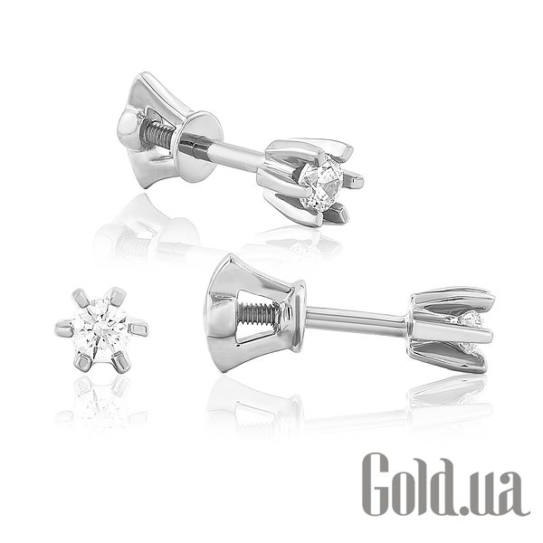 

Серьги-гвоздики Украина, Золотые серьги с цирконием Swarovski Zirconia