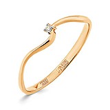 Женское золотое кольцо с бриллиантом, 1512557
