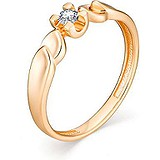 Золотое кольцо с бриллиантом, 1606765