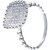 Женское серебряное кольцо с куб. циркониями, 1621613
