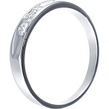 Золотое обручальное кольцо с бриллиантами, 1673069