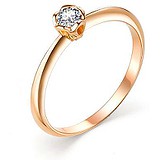 Золотое кольцо с бриллиантом, 1685357