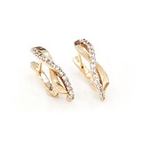 Золотые серьги с куб. циркониями, 1698413