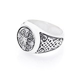 Мужское серебряное кольцо с куб. циркониями, 1705069