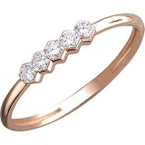 Золотое обручальное кольцо с бриллиантами, 1705581