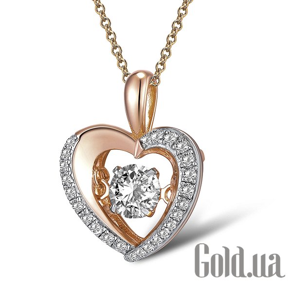 

Кулоны-сердечки Lurie Jewelry, Серебряный кулон с куб. циркониями
