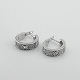 Серебряные серьги с куб. циркониями, 1789549