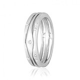 Серебряное обручальное кольцо с куб. циркониями (К2Ф/443), фотографии