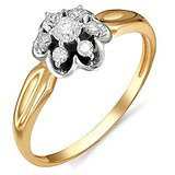 Золотое кольцо с бриллиантами, 1611886