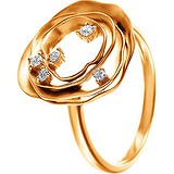 Женское золотое кольцо с бриллиантами, 1615214