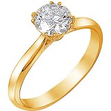 Золотое кольцо с бриллиантом, 1619054