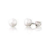 Срібні сережки з культів. перлами, 1646958