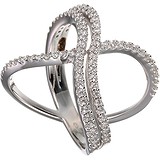 Женское серебряное кольцо с куб. циркониями, 1669998