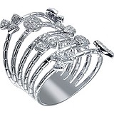 Женское серебряное кольцо с куб. циркониями, 1676398