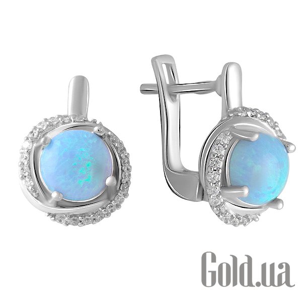 

Серьги Fresh Jewelry, Серебряные серьги с куб. циркониями и опалами