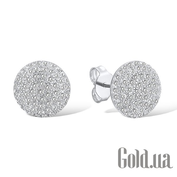 

Серьги-гвоздики Lurie Jewelry, Серебряные серьги с куб. циркониями