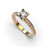 Золотое кольцо с бриллиантами, 1768558