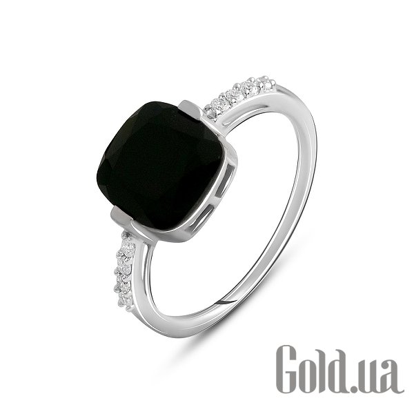 

Женские кольца Fresh Jewelry, Женское серебряное кольцо с куб. циркониями и ониксом, 17.5