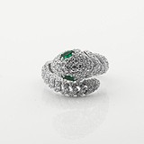 Жіноча срібна каблучка з куб. цирконіями, 1795694