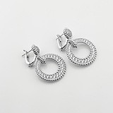 Срібні сережки з куб. цирконіями, 1796718