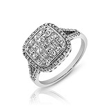 Женское золотое кольцо с бриллиантами, 820846
