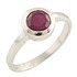 Женское серебряное кольцо с рубином - фото 1