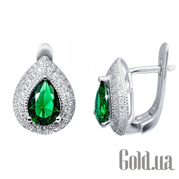 

Серьги Lurie Jewelry, Серебряные серьги с куб. циркониями