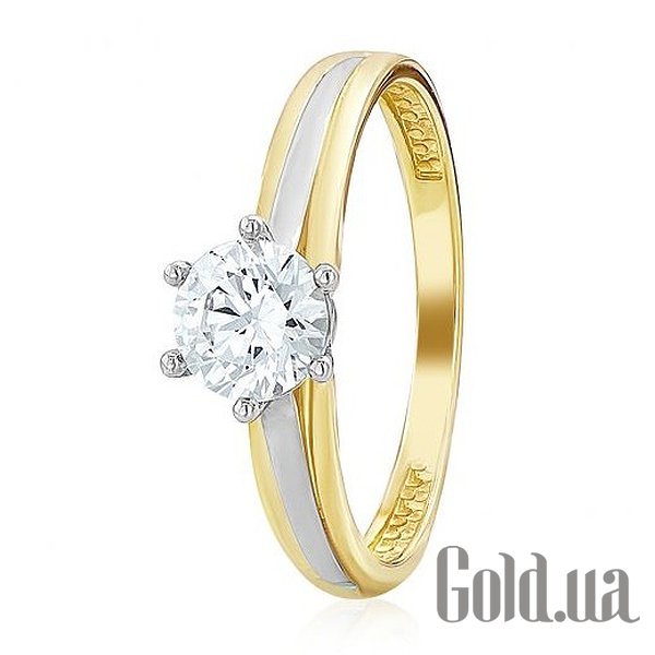 

Кольцо Украина, Золотое кольцо с цирконием Swarovski Zirconia, 18