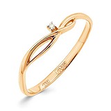 Женское золотое кольцо с бриллиантом, 1512559