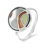 Женское серебряное кольцо с эмалью, 1515631