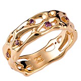 Женское золотое кольцо с аметистами, 1553519