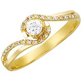 Золотое кольцо с бриллиантами, 1605231
