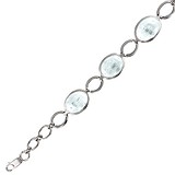 Женский серебряный браслет с аквамаринами, 1605487