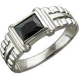 Мужское серебряное кольцо с куб. цирконием, 1611887